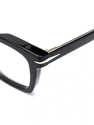 David Beckham Eyewear Rectangle Frame Glasses In Black