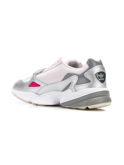 Adidas Originals Women's Falcon Metallic Lace-up Low Top Sneakers In White