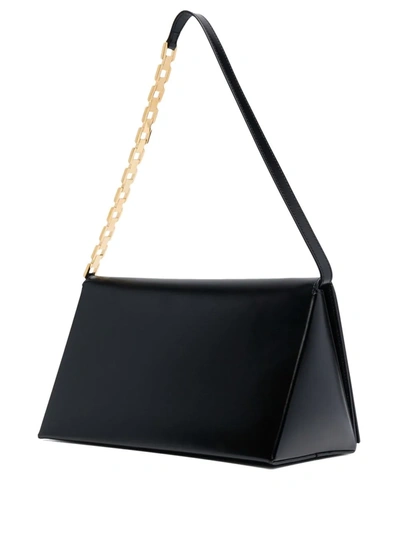 Shop Jil Sander Prysm Leather Crossbody Bag In Black