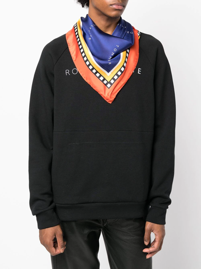 Romeo Hunte X Tommy Hilfiger Logo-print Silk Bandana In Blau