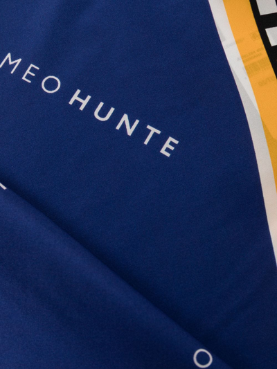 Shop Romeo Hunte X Tommy Hilfiger Logo-print Silk Bandana In Blau