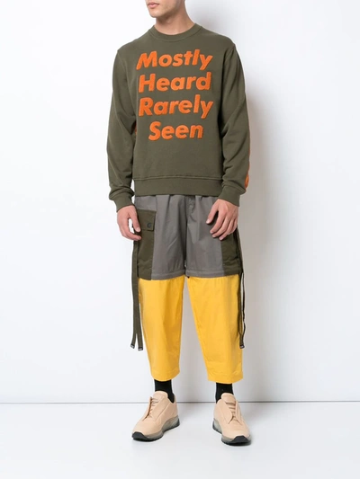 Mostly Heard Rarely Seen Logo Patch Sweatshirt In Green