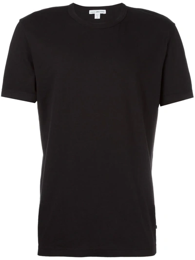 Shop James Perse Crew Neck Shortsleeved T-shirt In Black