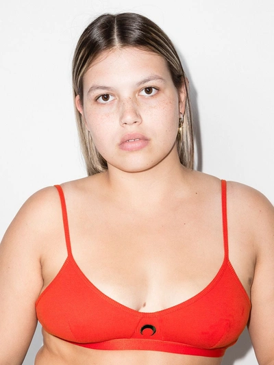 MARINE SERRE CRESCENT MOON TRIANGLE BRA 