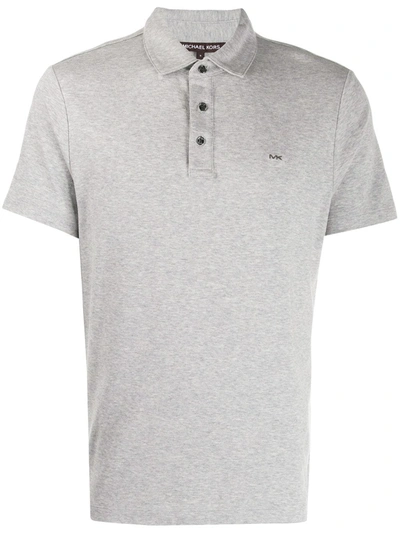 Shop Michael Michael Kors Logo Polo Shirt In Grey