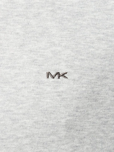 Shop Michael Michael Kors Logo Polo Shirt In Grey