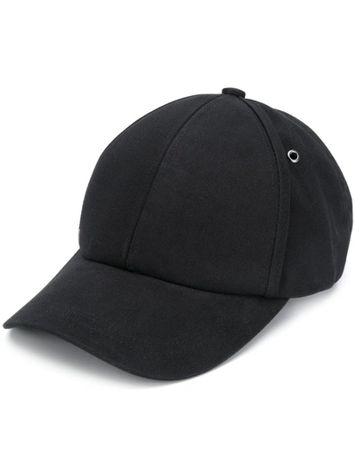 Shop Paul Smith Twill Baseball Cap In Black