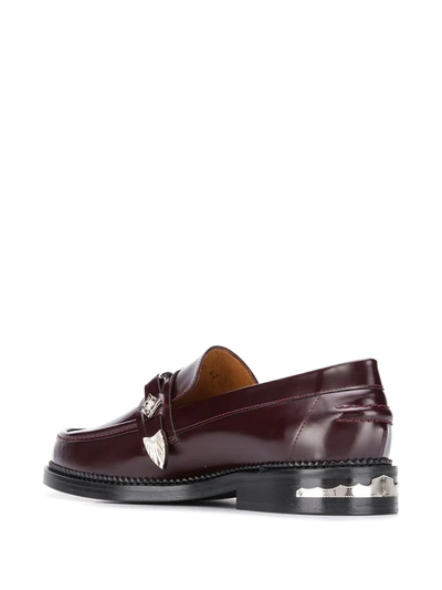 Toga Virilis Hardware Embellished Low Heel Loafers In Red