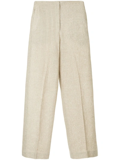 Shop Bambah Sparkle Tailored Trousers In Brown