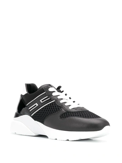 Hogan Two Tone Low Top Sneakers In Black