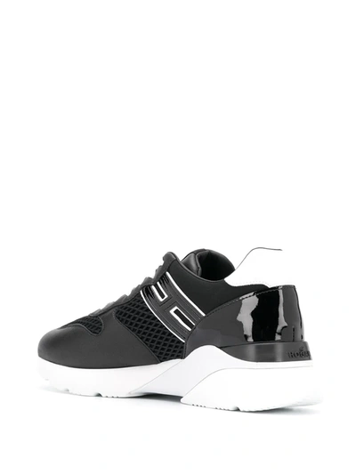 Hogan Two Tone Low Top Sneakers In Black