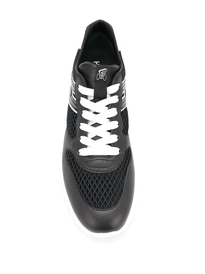 Hogan Two Tone Low Top Sneakers In Black