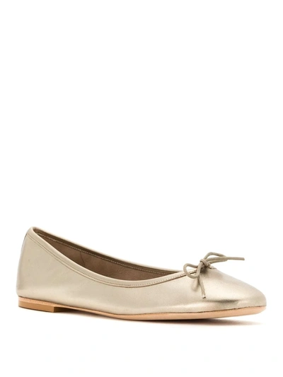 Sarah Chofakian Sarita Leather Ballerinas In Neutrals
