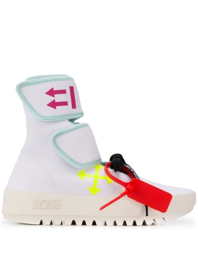 Shop Off-white Moto Wrap Sneakers In White