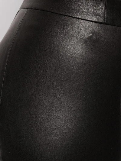Vince Zipped-detail Stretch-leather Leggings In Black