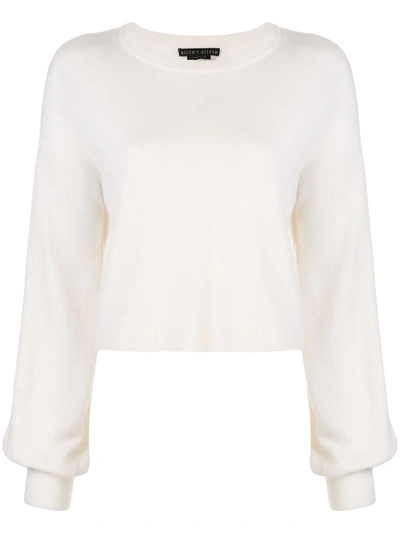 Shop Alice And Olivia Ansley Cropped Jumper In White