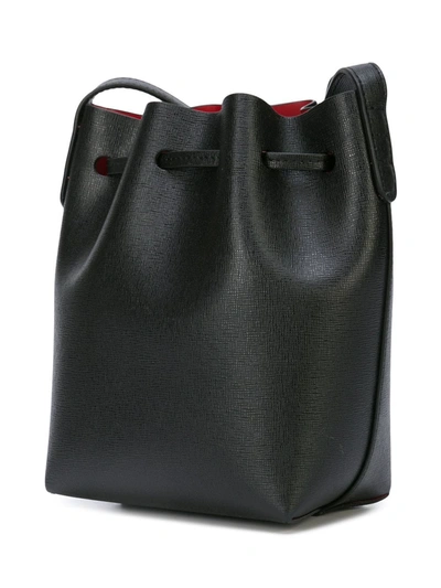 Shop Mansur Gavriel Mini Mini Bucket Bag In Black