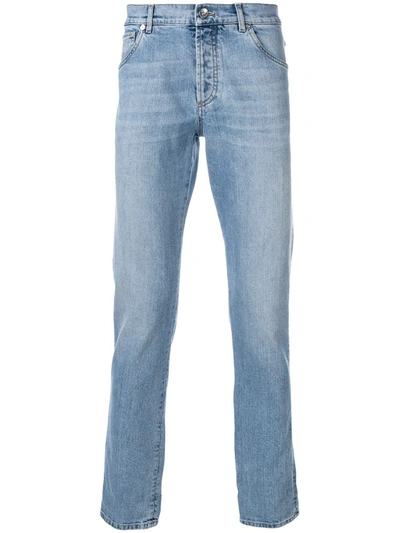 Shop Brunello Cucinelli Skinny Low Rise Jeans In Blue