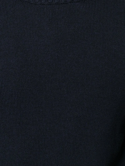 Drumohr Rib-trimmed Cashmere Jumper In Blue
