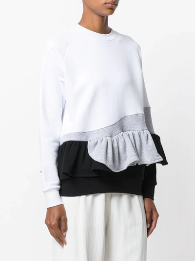 Shop Ioana Ciolacu Sweatshirt With Ruffle Detail In White