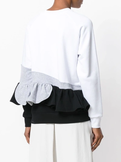Shop Ioana Ciolacu Sweatshirt With Ruffle Detail In White