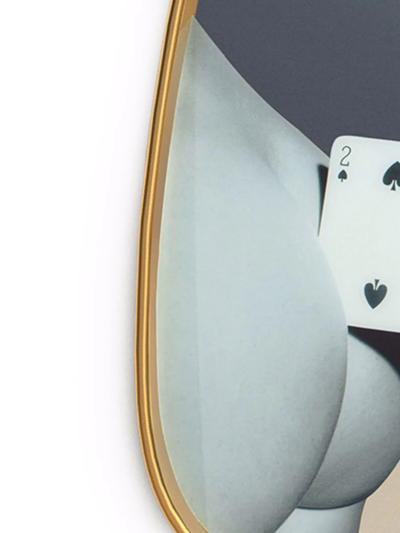 Shop Seletti Two Of Spades Mirror (59cm) In 灰色