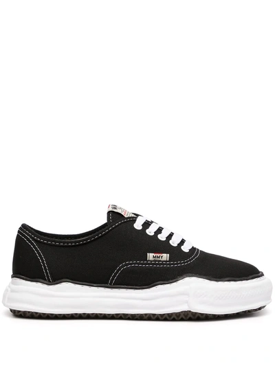 Shop Miharayasuhiro Baker Canvas Low-top Sneakers In Black