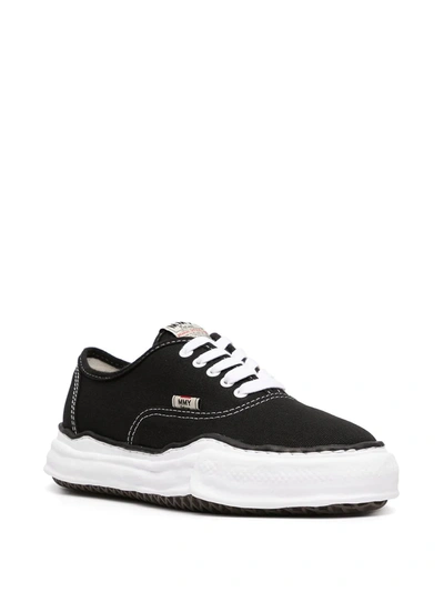 Shop Miharayasuhiro Baker Canvas Low-top Sneakers In Black