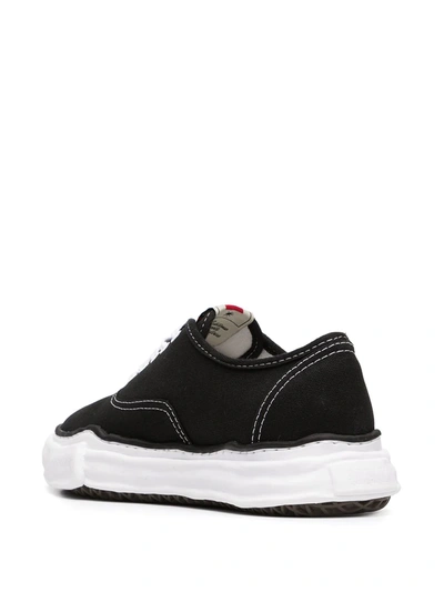 Shop Miharayasuhiro Baker Canvas Low-top Sneakers In Black