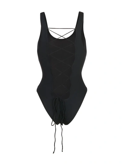 Shop Kiki De Montparnasse Tied-up One Piece In Black