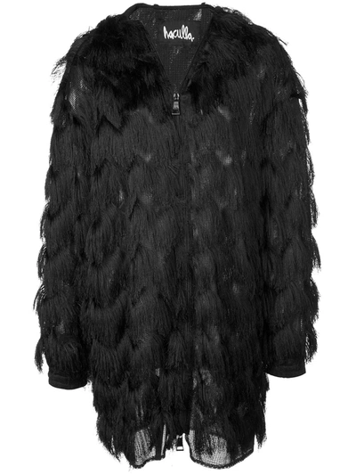 Shop Haculla Fringed Coat In Black