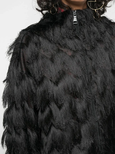 Shop Haculla Fringed Coat In Black