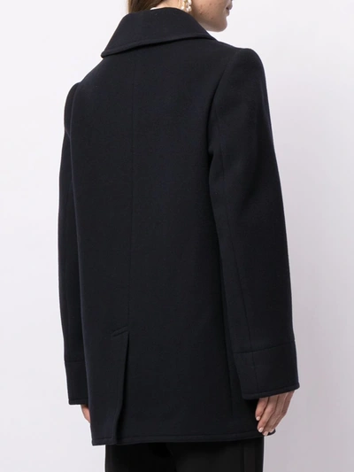 Polo Ralph Lauren Double-breasted Short Coat In Blue