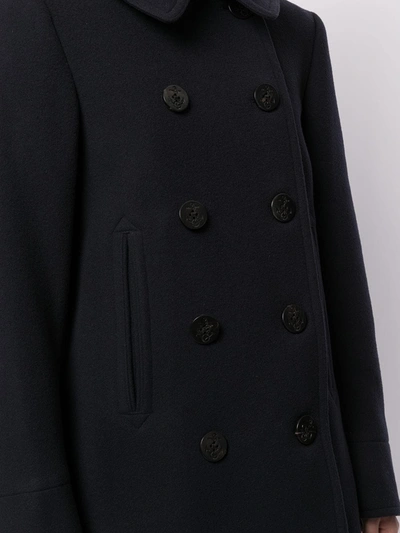 Polo Ralph Lauren Double-breasted Short Coat In Blue
