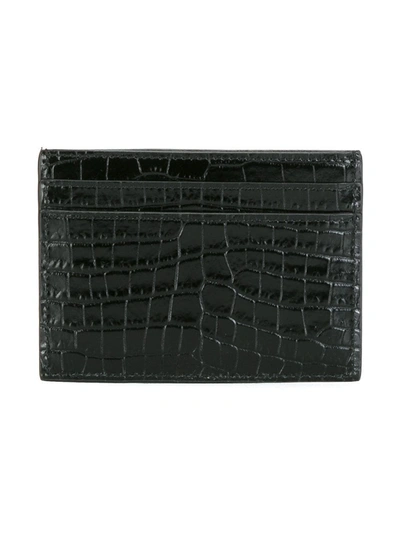 Shop Saint Laurent Monogram Card Case In Black