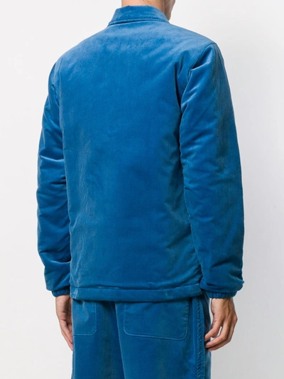 Shop Comme Des Garçons Shirt Slim-fit Shirt-jacket In Blue