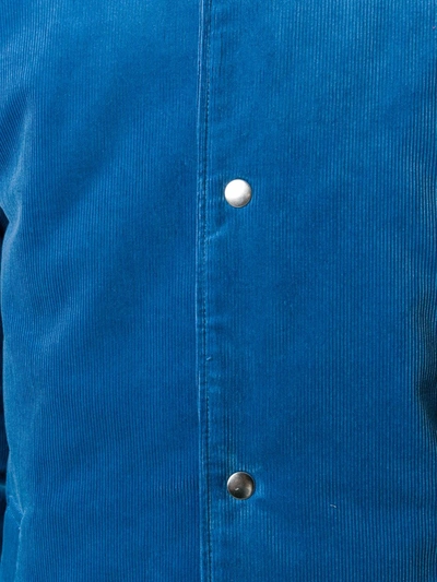 Shop Comme Des Garçons Shirt Slim-fit Shirt-jacket In Blue