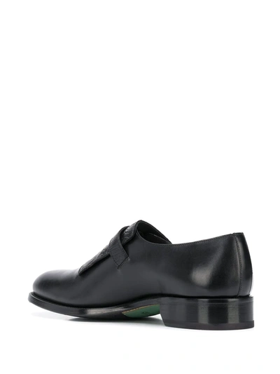 Shop Etro Glossed Monk Shoes In Black