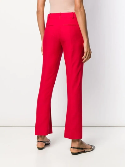 VALENTINO KICKFLARE TAILORED TROUSERS - 红色