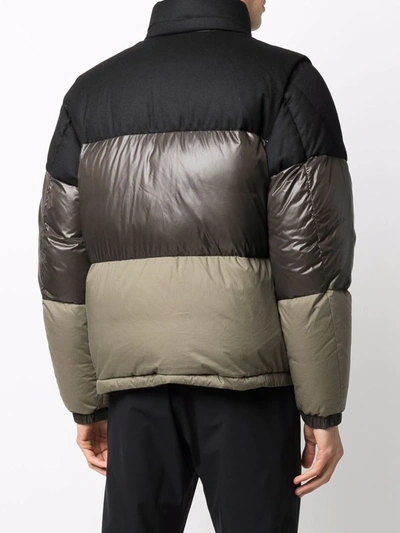 Moncler Mens Black Brown Aveillan Padded Shell-down Jacket 38 In Black