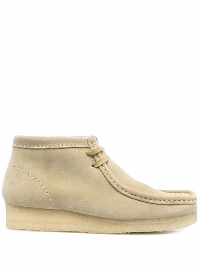 Shop Clarks Originals Wallabee Ankle Boot In Nude