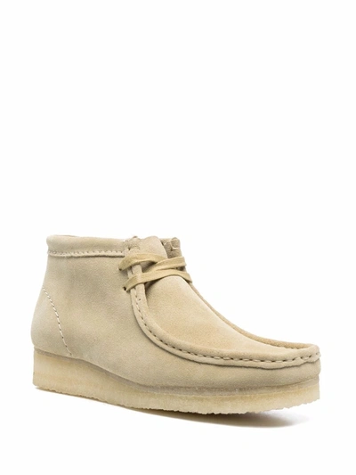 Shop Clarks Originals Wallabee Ankle Boot In Nude