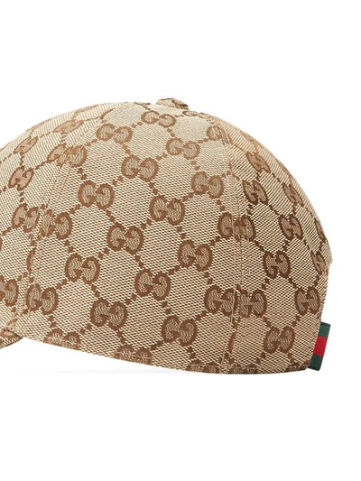 Shop Gucci Original Gg Canvas Cap In Brown