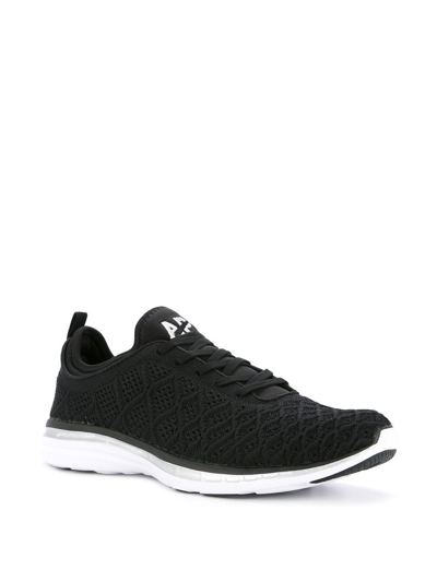 Shop Apl Athletic Propulsion Labs Textured Lace-up Sneakers In Black