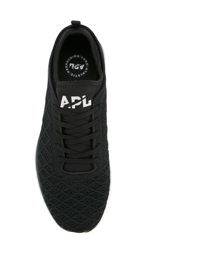 Shop Apl Athletic Propulsion Labs Textured Lace-up Sneakers In Black