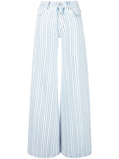 OFF-WHITE WIDE LEG JEANS - 蓝色
