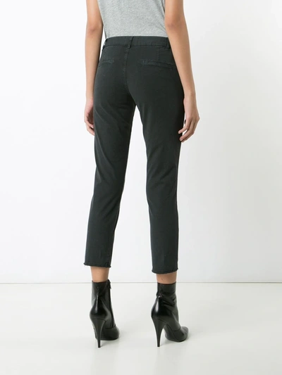 Shop Nili Lotan Skinny Fit Cropped Trousers In Grey