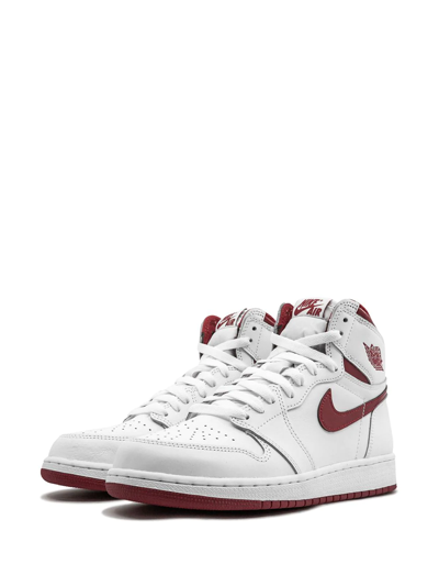 Shop Jordan Air  1 Retro High Og Bg Sneakers In White