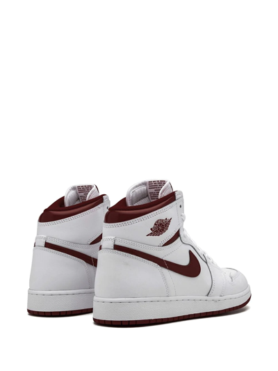 Shop Jordan Air  1 Retro High Og Bg Sneakers In White