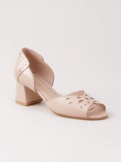 Sarah Chofakian Chunky Heel Sandals In Neutrals